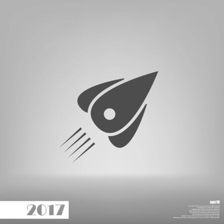 Rocket icon stock vector flat illustration designのイラスト素材