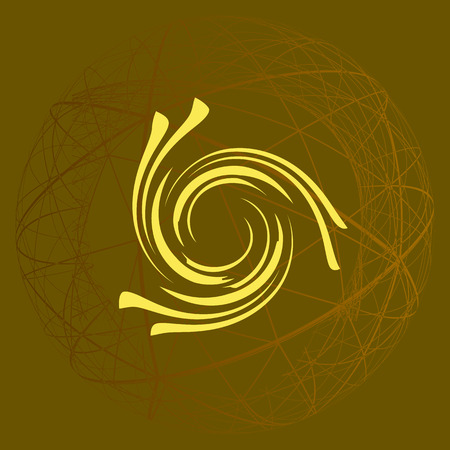 Abstract swirl logo flat vector illustration designのイラスト素材
