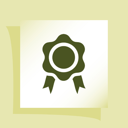 Flat paper cut style icon of seal. Vector illustrationのイラスト素材