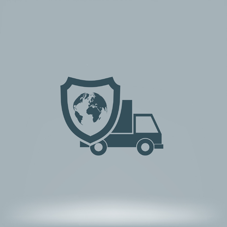 Cargo insurance stock icon illustration designのイラスト素材