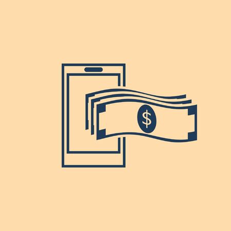Mobile banking iconのイラスト素材