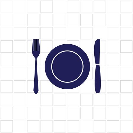 Fork knife dish vector iconのイラスト素材