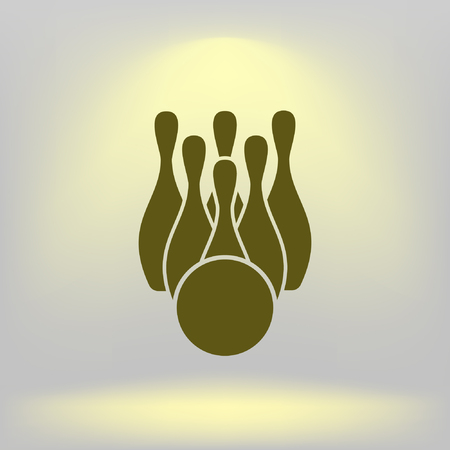 Simple style bowling iconのイラスト素材