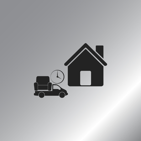 home delivery icon. vector illustrationのイラスト素材