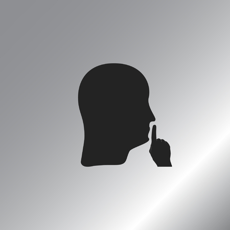 Keep quiet signのイラスト素材