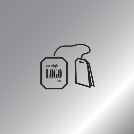 Teabag / tea bag line art icon for apps and websitesのイラスト素材
