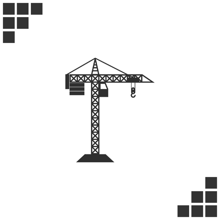 building construction crane iconのイラスト素材