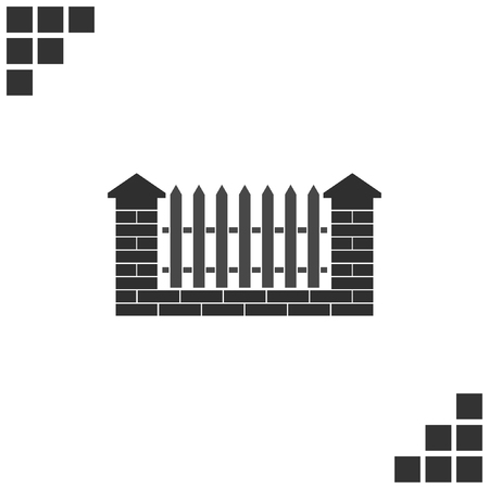 Simple fence vector iconのイラスト素材