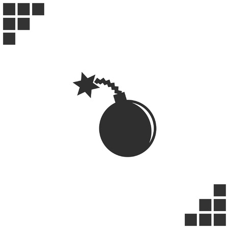 TNT bomb flat icon stock vector illustration