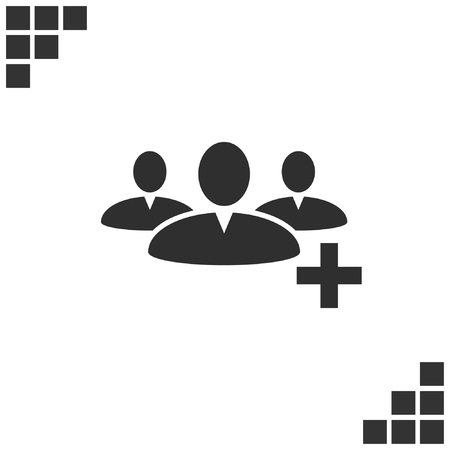 Add new user account flat icon for apps. Vector illustrationのイラスト素材