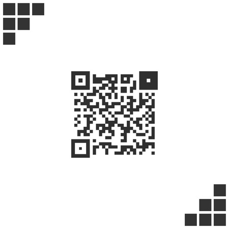 Simple icon QR code stock vector illustration