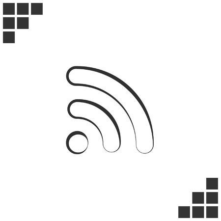 Wi-Fi symbol icon. Vector illustrationのイラスト素材