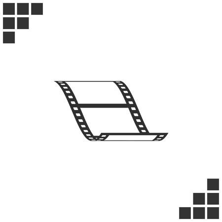 Vector blank film strip stock vector icon illustrationのイラスト素材