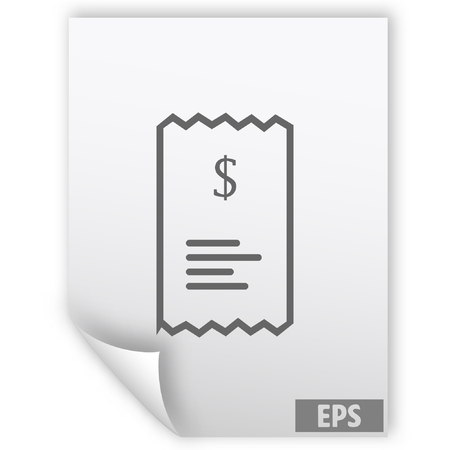 Checkout receipt or purchase receipt line art icon for apps and websitesのイラスト素材