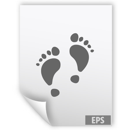 Vector footprint icon. Illustration for webのイラスト素材