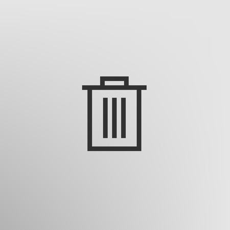 bin symbol on gray backgroundのイラスト素材