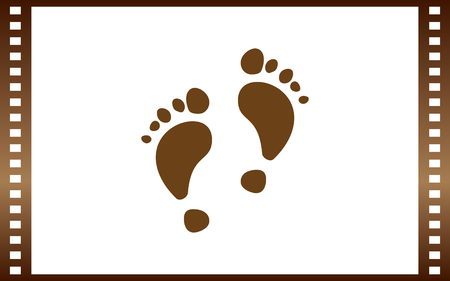 Vector footprint icon. Illustration for webのイラスト素材