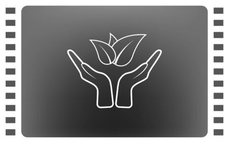 Green eco friendly sign. Vector illustration iconのイラスト素材