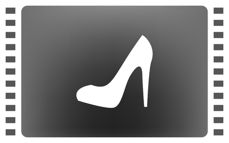 Elegant women high heel shoe stock vector iconのイラスト素材