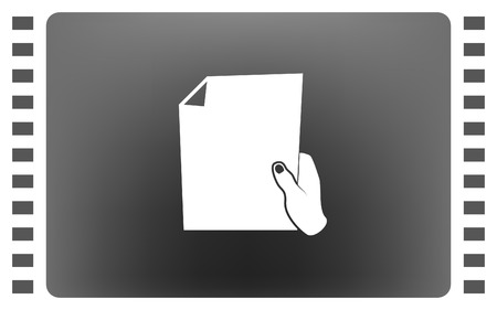 Sheet in hand iconのイラスト素材