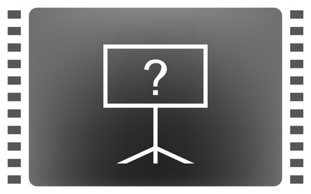 Blackboard icon, flat design, vector illustrationのイラスト素材