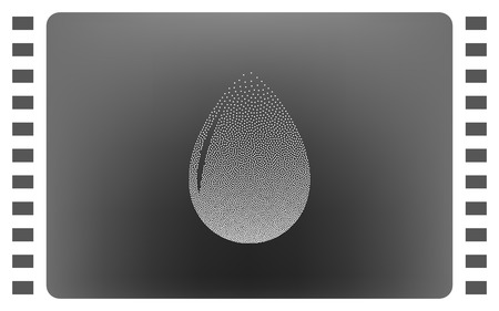 Vector illustration of black drop, isolated on white backgroundのイラスト素材