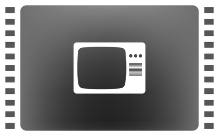 Old TV icon. Flat design style. Stock vector illustrationのイラスト素材