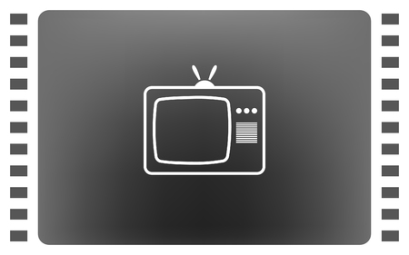 Old TV icon. Flat design style. Stock vector illustrationのイラスト素材