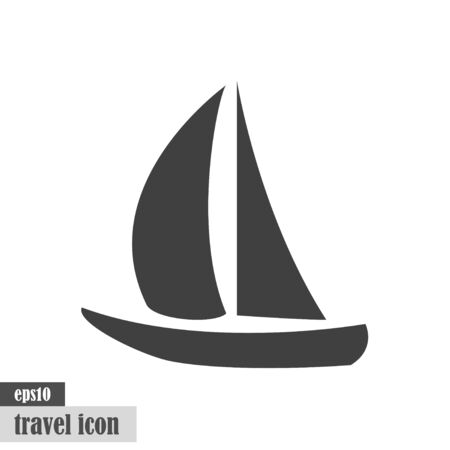 Sailing, yacht symbol - summer travel vector icon eps10のイラスト素材