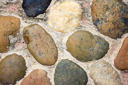 closeup group of stone texture for backgroundの写真素材