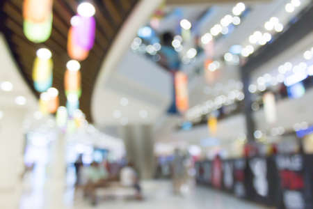 Abstract blur interior shopping mall for backgroundの写真素材