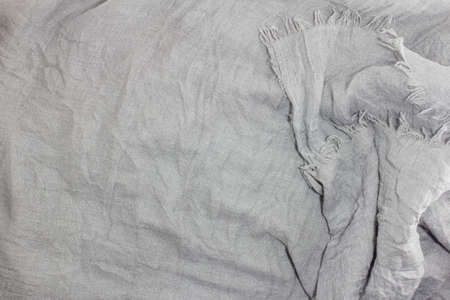 texture of grey fabric scarf for backgroundの写真素材