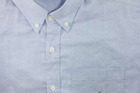 Closeup formal blue shirt texture for backgroundの写真素材