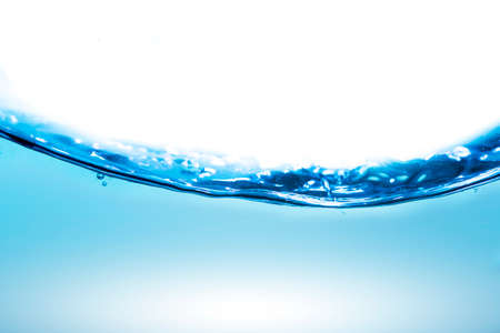 clean water surface with water droplets and waves