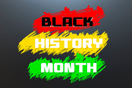 Black history month celebrates written on paper.