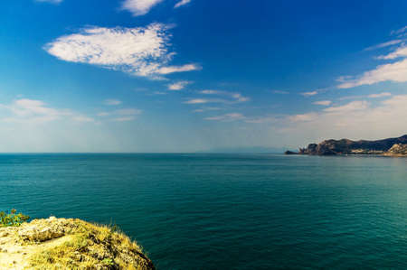 Sudak Bay in Crimea, Ukraineの写真素材