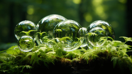 Net Zero and Carbon Neutral concept. Greenhouse gas emissions target and climate neutrality. Carbon Neutrality. AI Generatedの素材