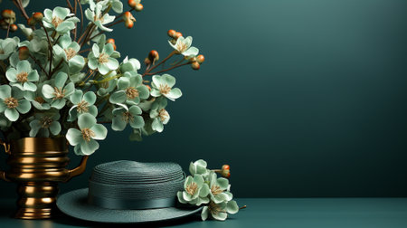 St. Patrick's Day. The shamrocks are a traditional symbol of luck and faith. AI Generated.の素材