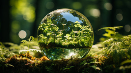 Net Zero and Carbon Neutral concept. Greenhouse gas emissions target and climate neutrality. Carbon Neutrality. AI Generated.の素材