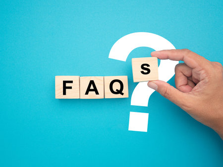 FAQs. A list of answers to Frequently Asked Questions. A document (as on a website) that provides answers to a list of typical questions that users might ask regarding a particular subjectの写真素材