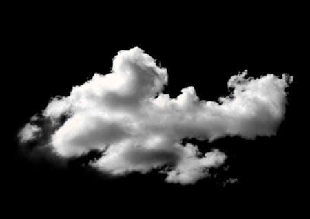 Clouds isolated on black background.の写真素材
