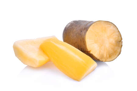 smallanthus sonchifolius (yacon),snow lotus isolated on white backgroundの写真素材