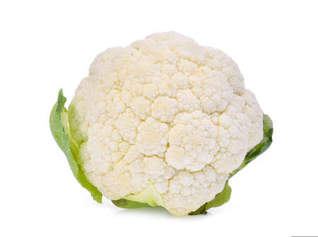 cauliflower vegetable isolated on white backgroundの写真素材