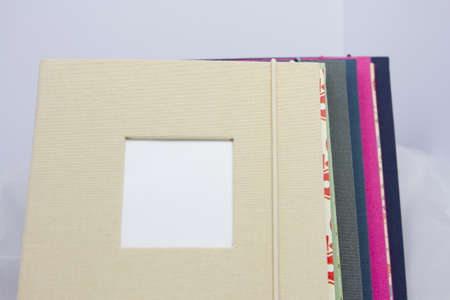 diary note album on white background