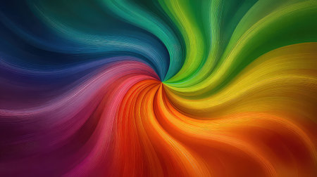 This captivating abstract image features a vibrant swirl of colors, creating a dynamic flow that evokes energy and creativity. Suitable for various artistic applications.の素材