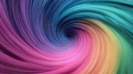 This captivating abstract image features a swirling blend of vibrant colors, creating a dynamic and energetic visual perfect for creative projects and backgrounds.の素材