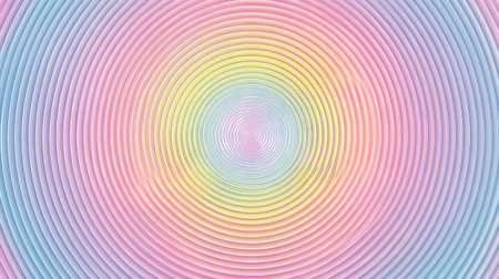 This abstract image features a mesmerizing ripple pattern in soft pastel colors that creates a captivating swirl effect, ideal for modern backgrounds.の素材