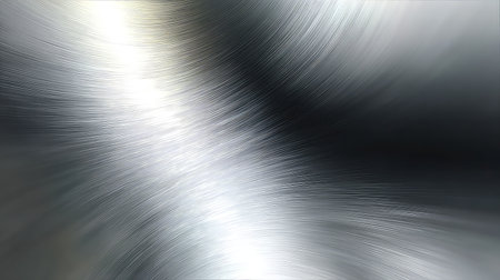 This abstract metallic background showcases soft brush strokes with a glossy finish, perfect for use in design projects requiring a sleek and modern touch.の素材