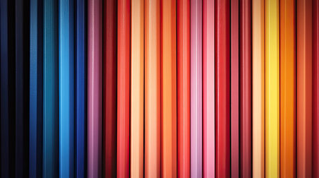 This image features a stunning array of vertical stripes in various vibrant colors, creating a lively and attractive pattern perfect for backgrounds or design projects.の素材