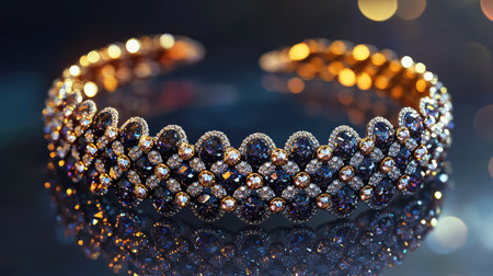 This stunning gold and gemstone bracelet showcases intricate craftsmanship and elegant design, perfect for special occasions or everyday glamour.の素材